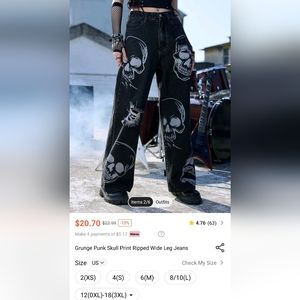 Skull Denim Jeans